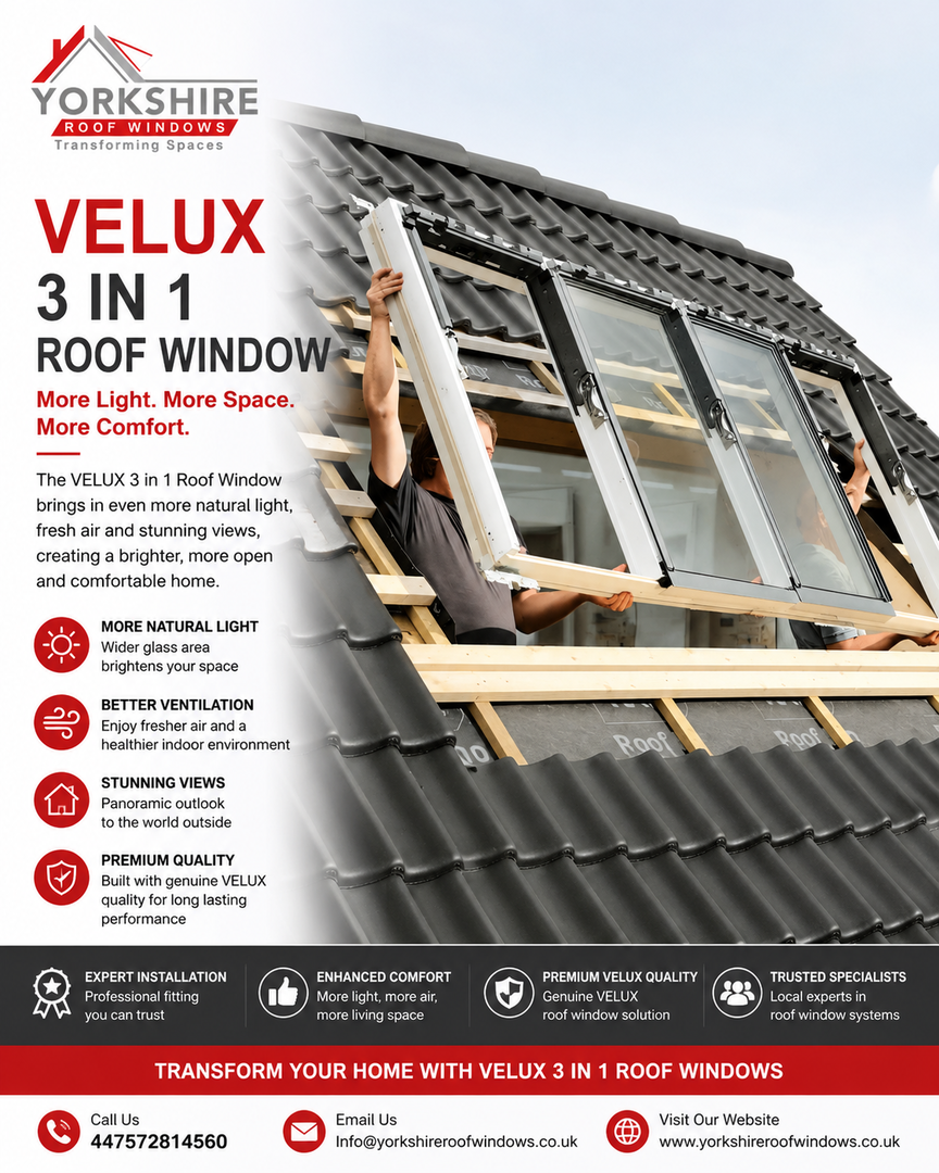 Velux 3 in 1 Roof Window in York | Expert Installation