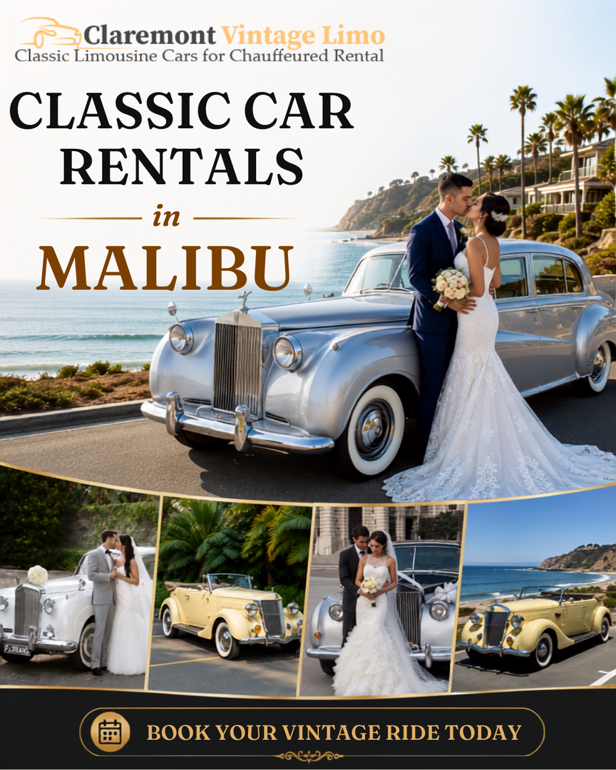 Classic Car Rentals in Malibu for Elegant Coastal Celebrations